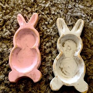 Rustic Wooden Bunny Dough Molds